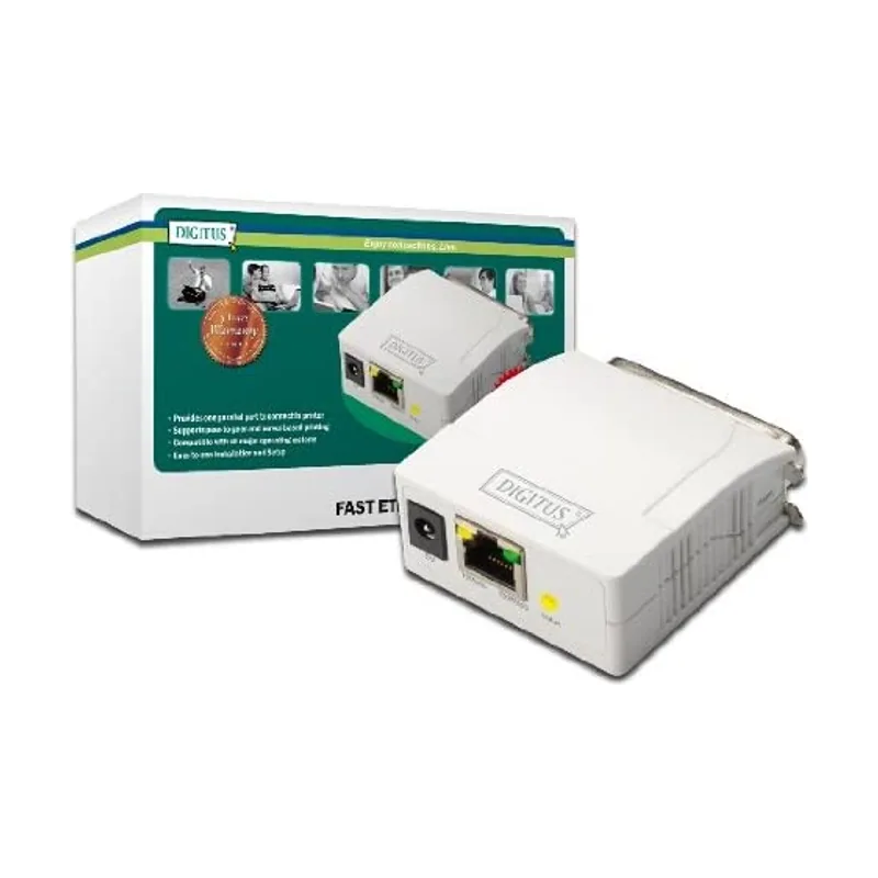 Digitus Servidor de impresión Fast Ethernet con puerto paralelo