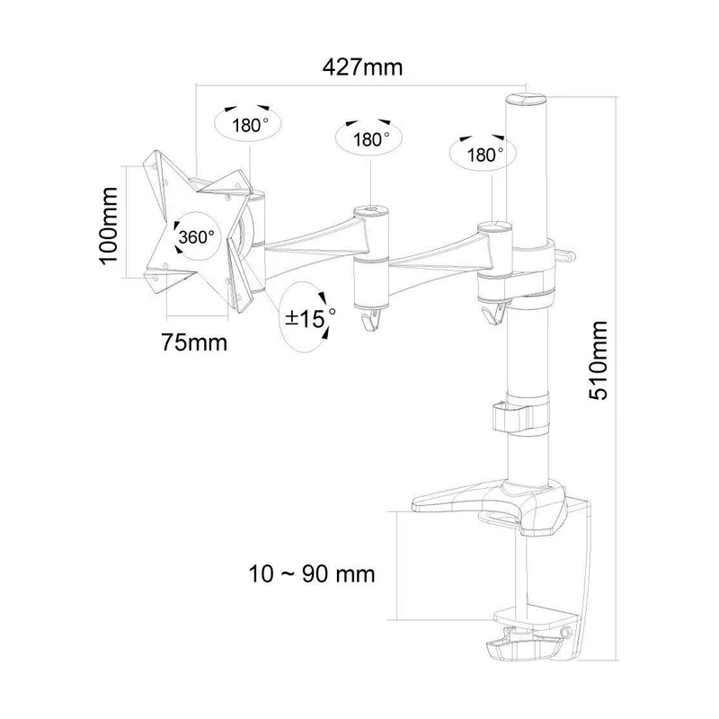 Neomounts NewStar Soporte de Escritorio para Monitor Blanco FPMA-D1330WHITE 10-30