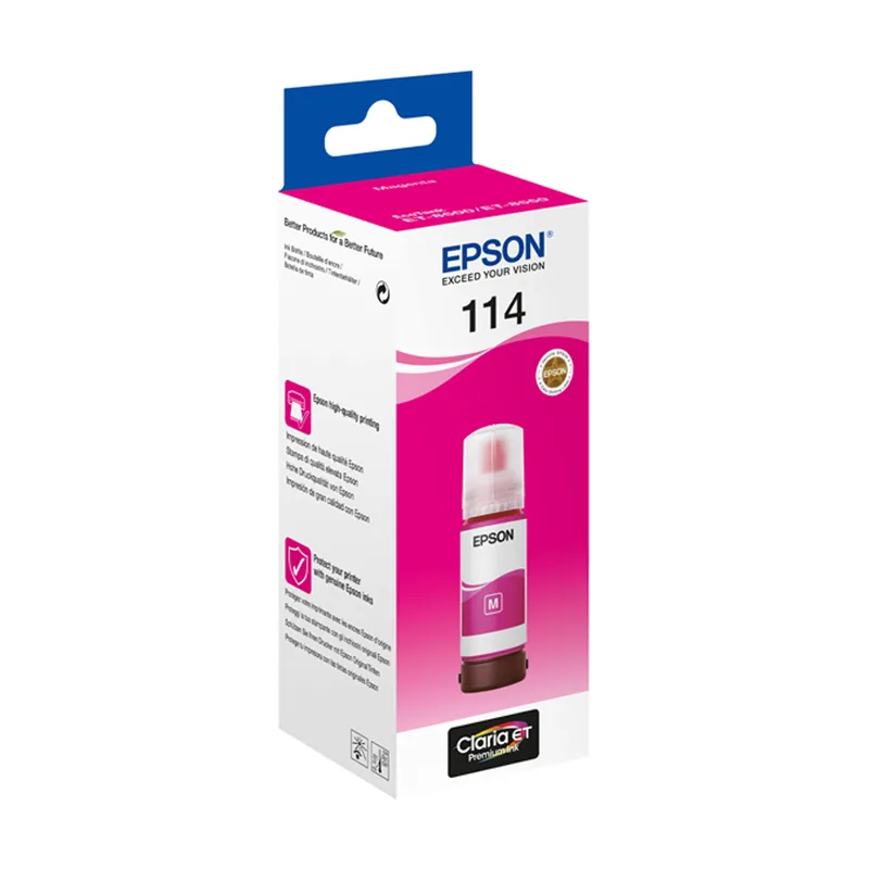 Botellas de Tinta Originales EcoTank de la Serie 114 Magenta
