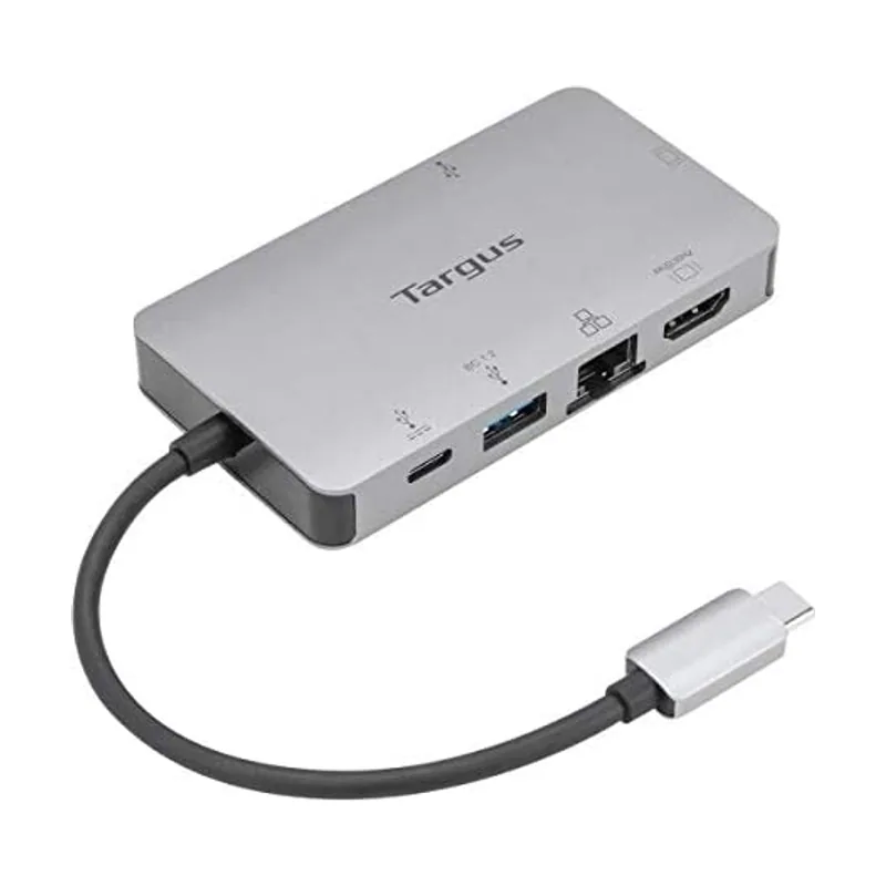 Targus Docking Station USB-C DP Alt Mode de vídeo único 4K HDMI/VGA con Fuente de alimentación Pass-Through de 100 W