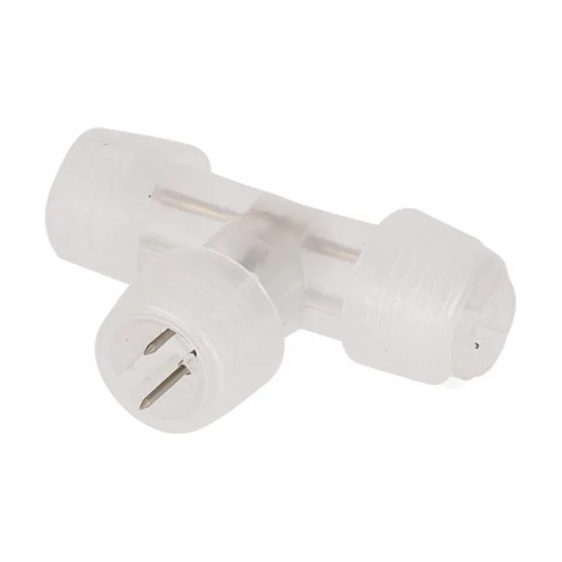 Hq-power Conector en T transparente para manguera luminosa y manguera LED