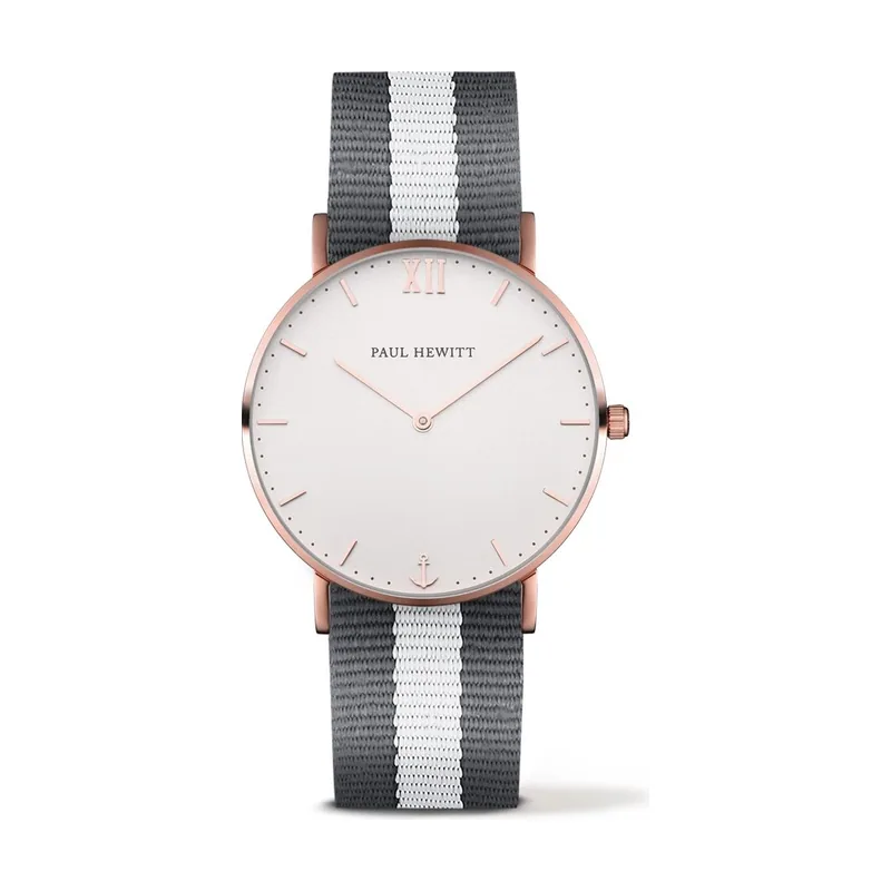 Paul hewitt Reloj Unisex Analogico Cuarzo con Correa de Nylon PH-SA-R-ST-W-GRW-20S