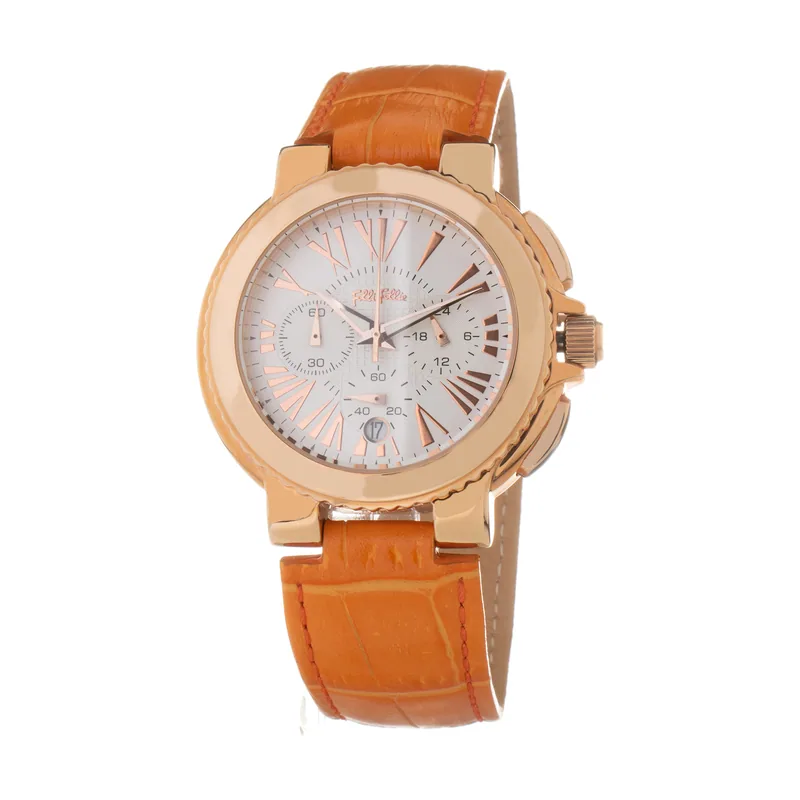 Folli follie Reloj Mujer Analogico Cuarzo con Correa de Cuero WF13R002SEN
