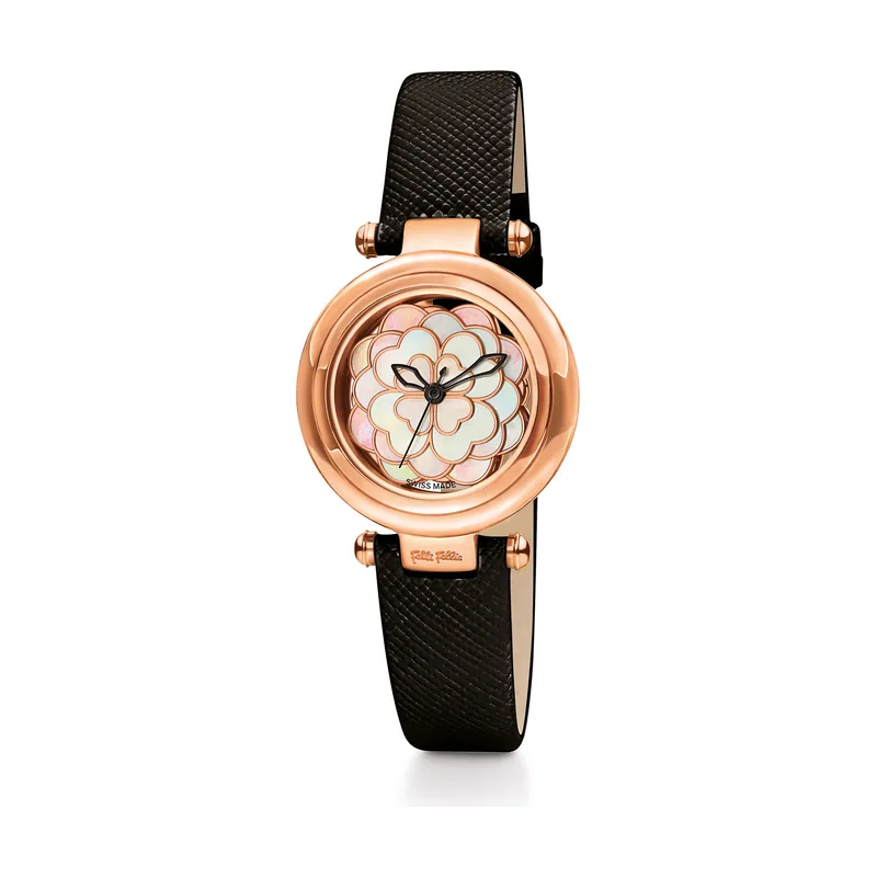 Folli follie Reloj Mujer Analogico Cuarzo con Correa de Cuero WF15R009SPW