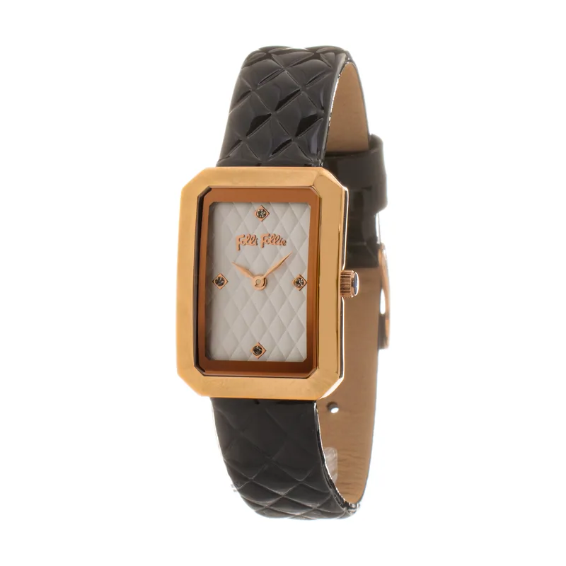 Folli follie Reloj Mujer Analogico Cuarzo con Correa de Cuero WF16R026SSN