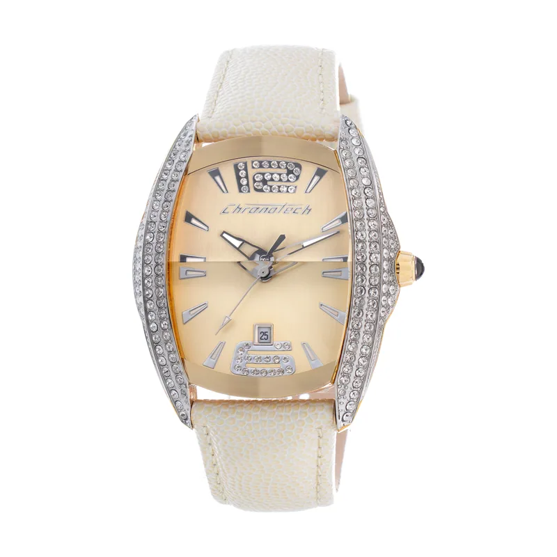 Chronotech Reloj Mujer Analogico Cuarzo con Correa de Piel CT7814M-04S