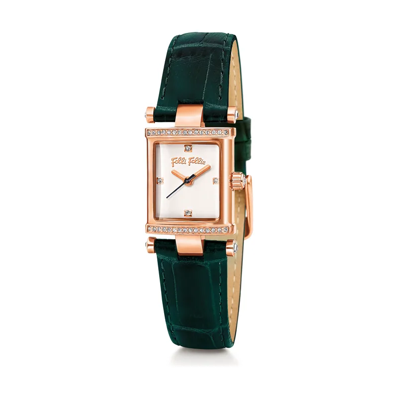 Folli follie Reloj Mujer Analogico Cuarzo con Correa de Cuero WF13B037SSS