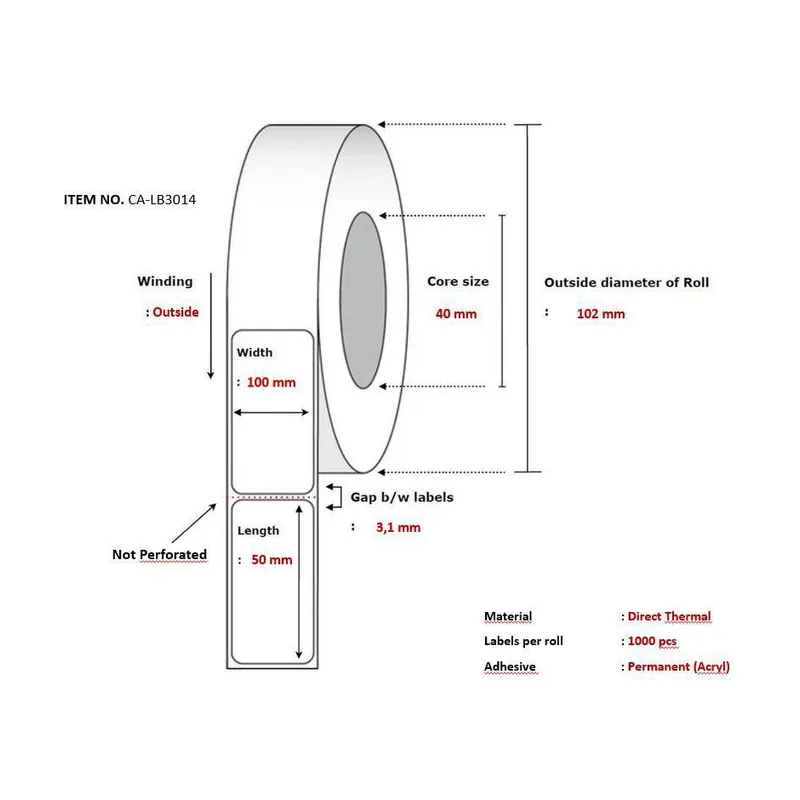 Capture CA-LB3014 etiqueta