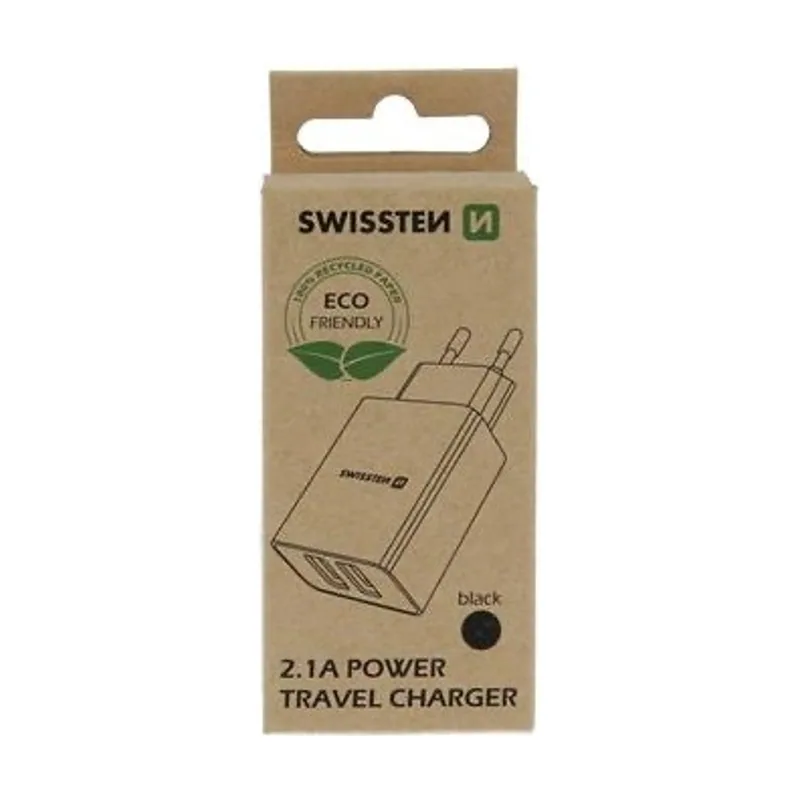 Swissten Travel charger 2x usb qc 3.0 + usb