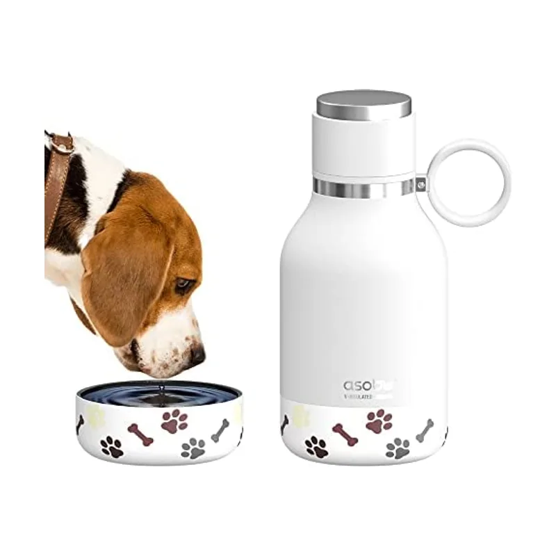 Asobu Botella de agua para perros con cuenco integrado