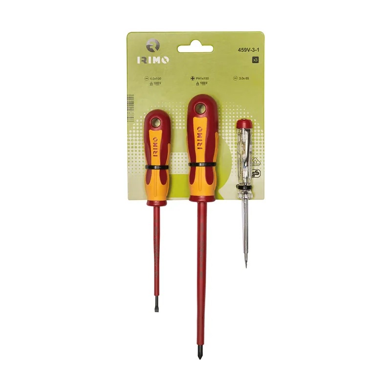 Irimo Juego de 2 destornilladores 1000v+tester 459v-3-1