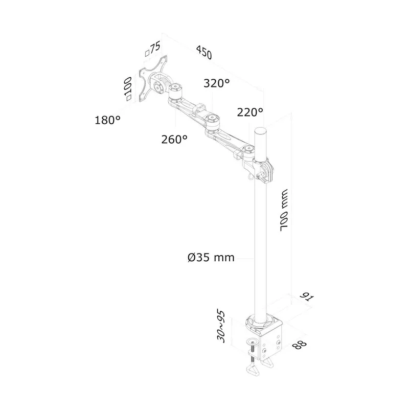 Neomounts NewStar FPMA-D935POLE70