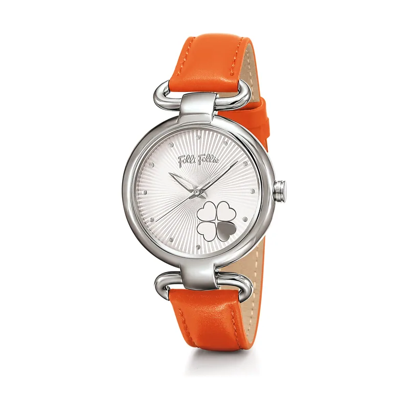 Folli follie Reloj Mujer Analogico Cuarzo con Correa de Piel WF15T029SPW
