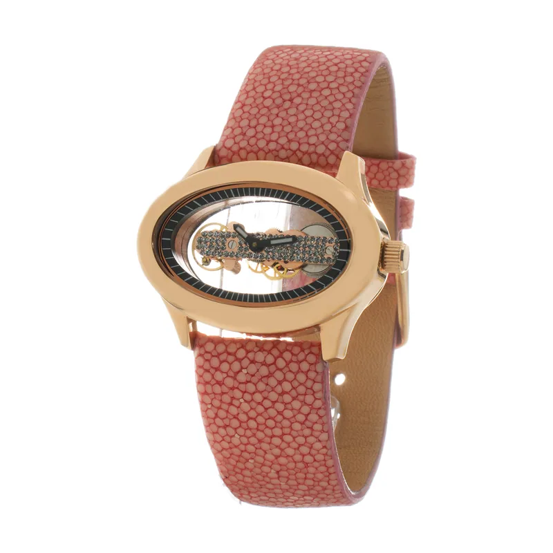Folli follie Reloj Mujer Analogico Cuarzo con Correa de Piel WF1R016SSK