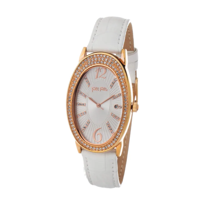 Folli follie Reloj Mujer Analogico Cuarzo con Correa de Cuero WF2B012STWA