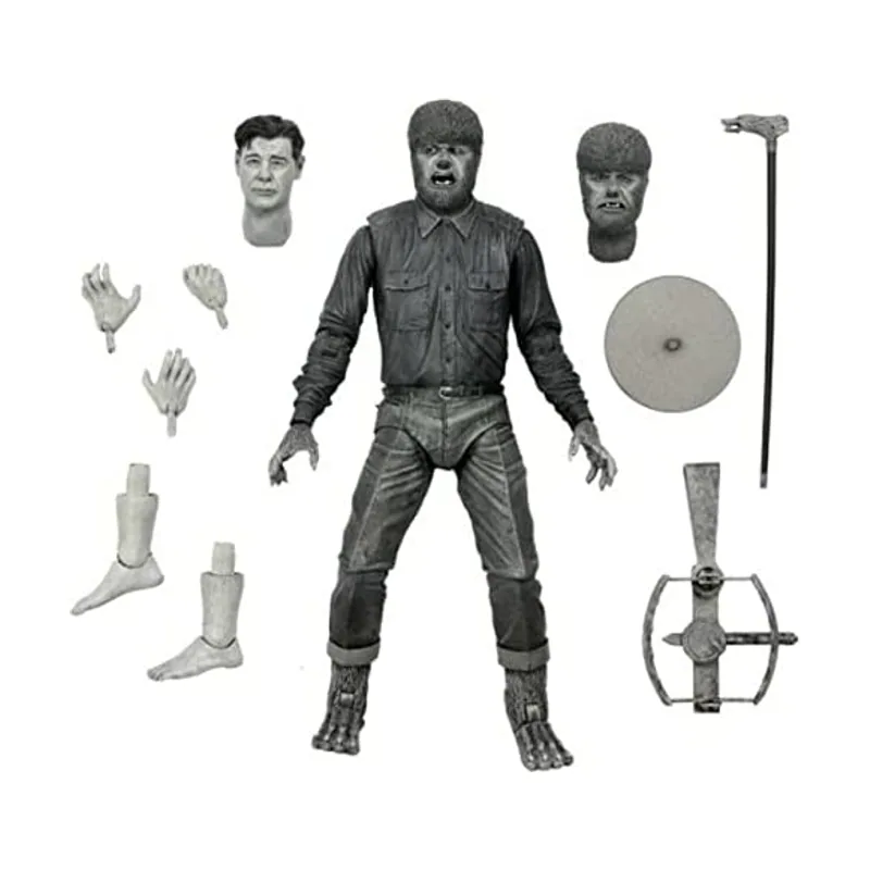 Neca Figura de acción Universal Monsters Ultimate Wolf Man B&W 7