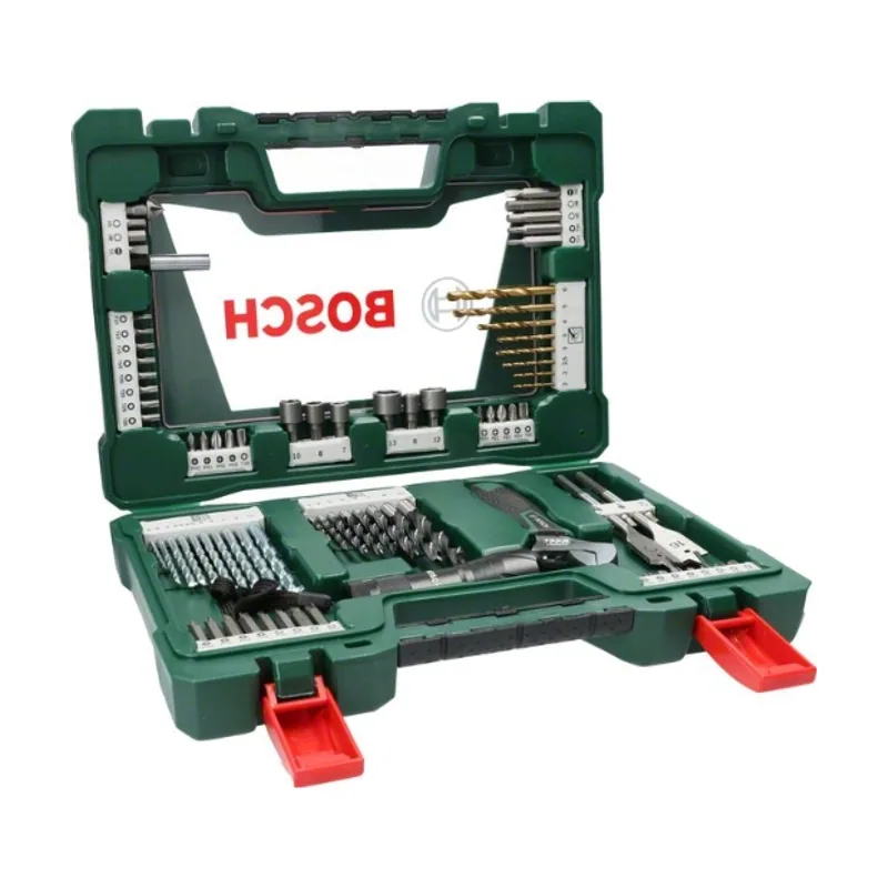 Bosch Maletín V-Line de puntas y brocas TiN de 83 piezas con linterna