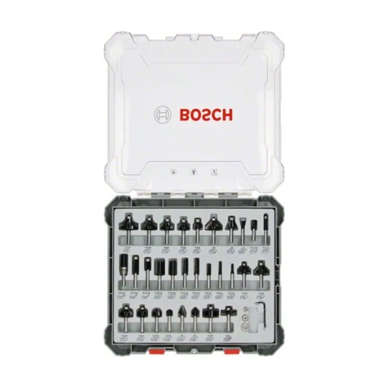 Bosch Set de brocas fresadoras mezcladas de 6 mm con vástago de inserción de 6 piezas