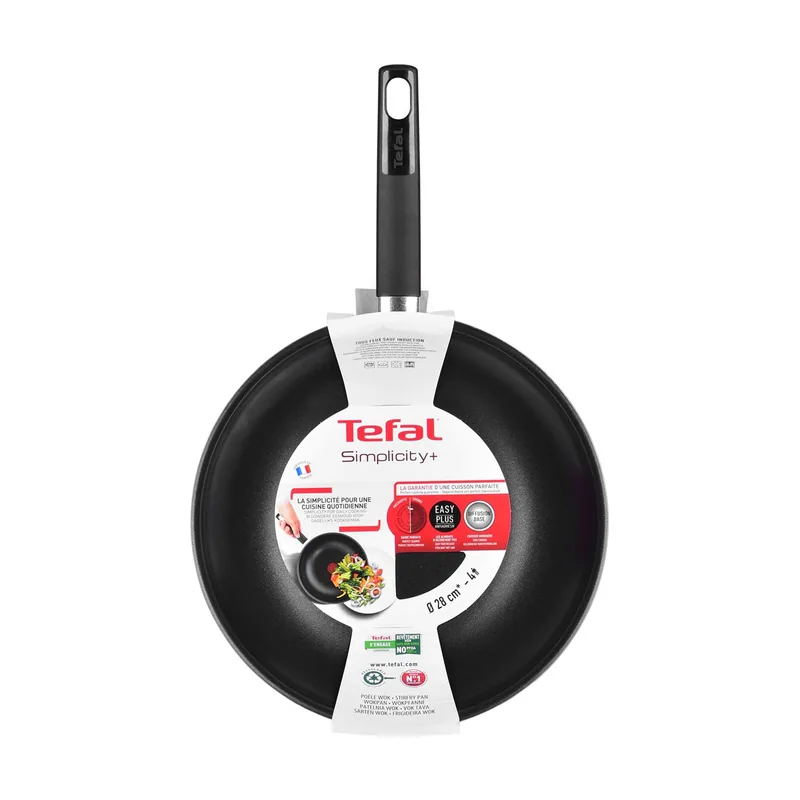 Tefal Sartén Wok B5821902 Negro Aluminio Ø 28 cm