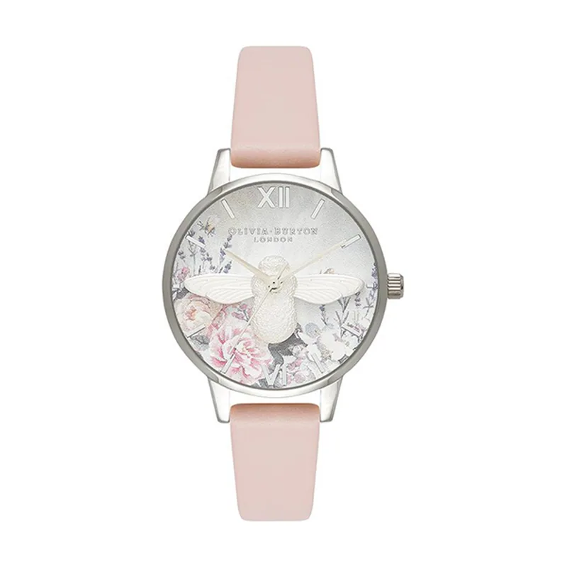 Olivia burton Reloj analógico Digital automático para Mujer con Correa S0374466