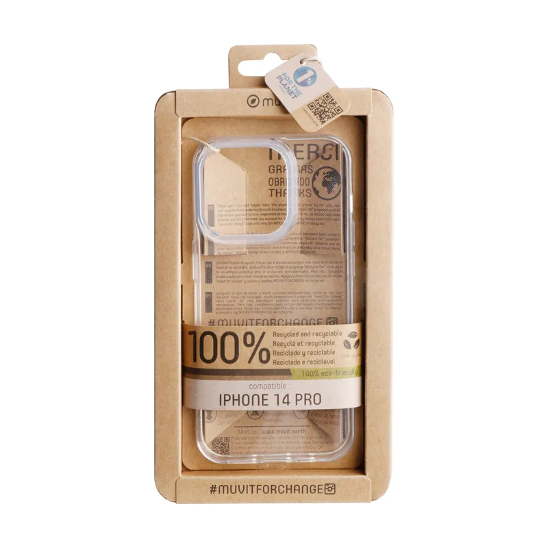 Muvit Funda for Change recycletek Compatible con Apple iPhone 14 Pro
