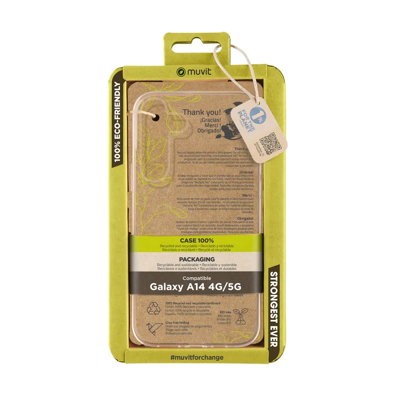 Muvit for Change Funda recycletek Compatible con Samsung Galaxy A14 4G/5G