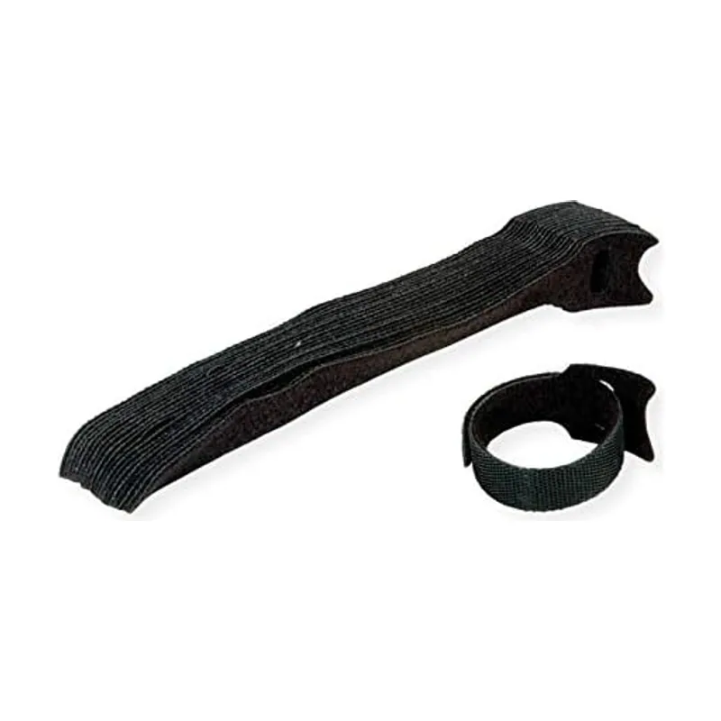 Value 25.99.5240 presilla Bridas adherentes para cables Negro 20 pieza s