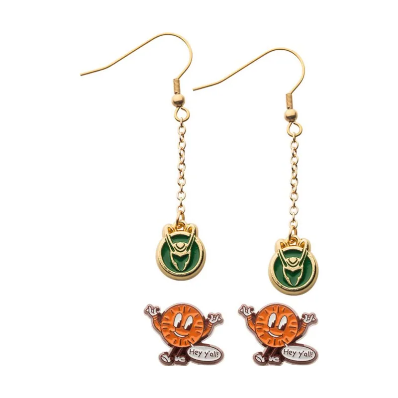 Saleone SalesOne Pendientes Marvel Loki corona y Miss minutes