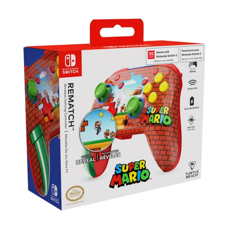 Turtle Beach Mando inalámbrico Rematch Mario Bricks Reveal