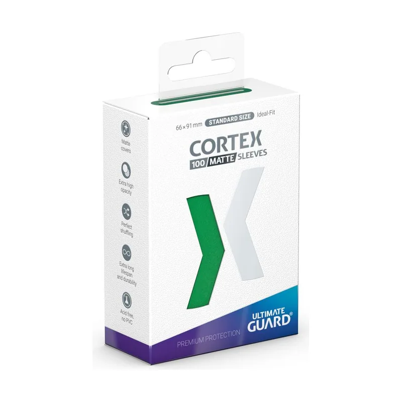 Ultimate guard cortex sleeves tamaño estándar verde mate 100