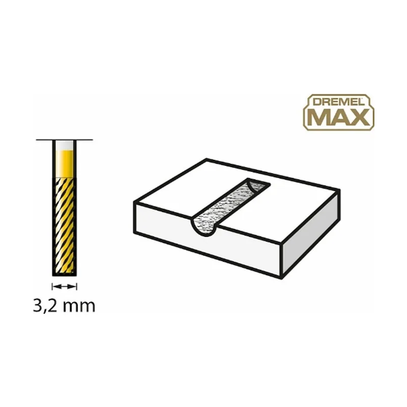 Dremel MAX Broca de tallado de carburo de tungsteno de alto rendimiento 9901DM Broca de alto rendimiento con recubrimiento de titanio para tallado y grabado