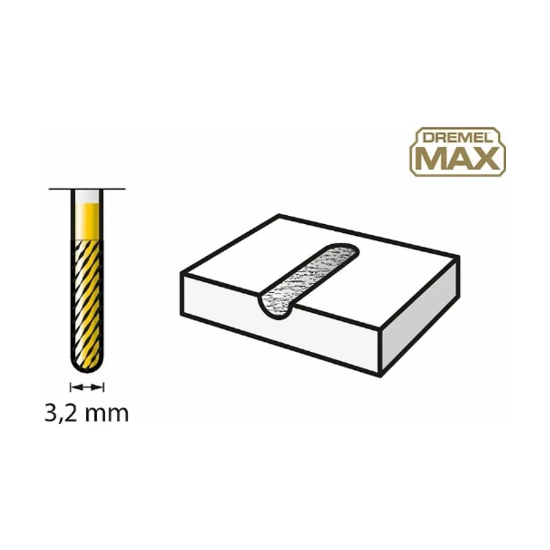 Dremel MAX Broca de tallado de carburo de tungsteno de alto rendimiento 9903DM Broca de alto rendimiento con recubrimiento de titanio para tallado y grabado