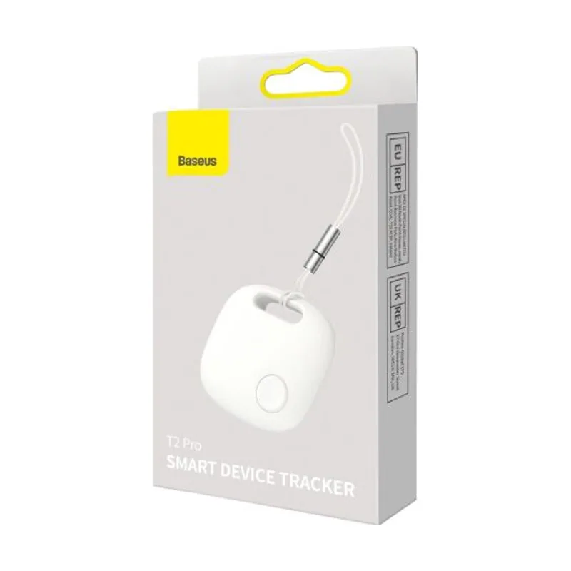Baseus home intelligent t2 pro keychain wireless key and other object finder bt 5.0 white fmtp000002