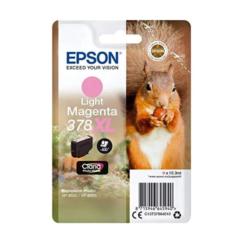 Epson Singlepack Light Magenta 378XL Claria Photo HD Ink