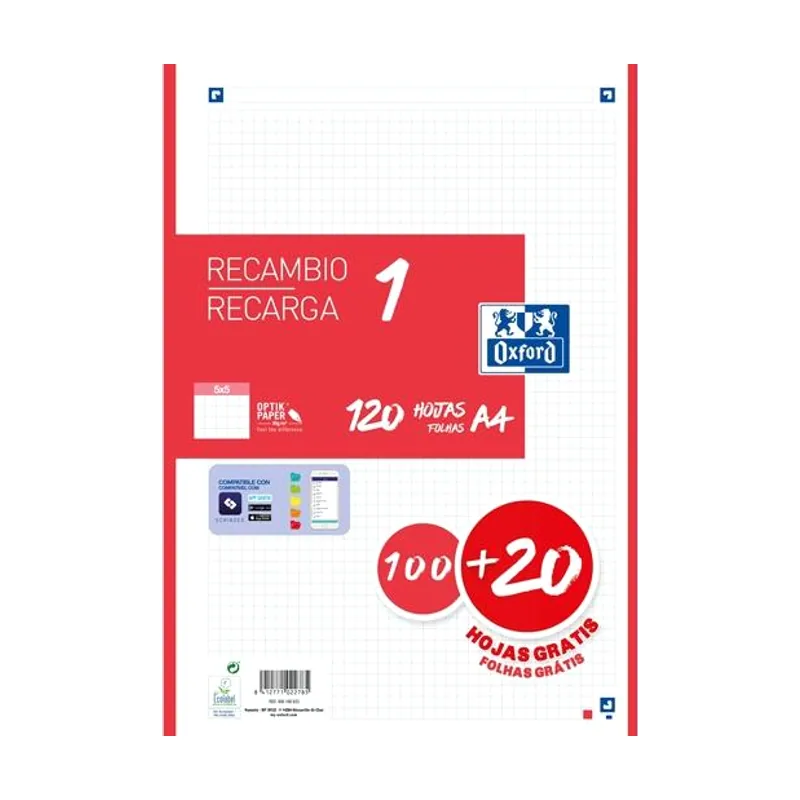 Oxford recambio 100h + 20h 4