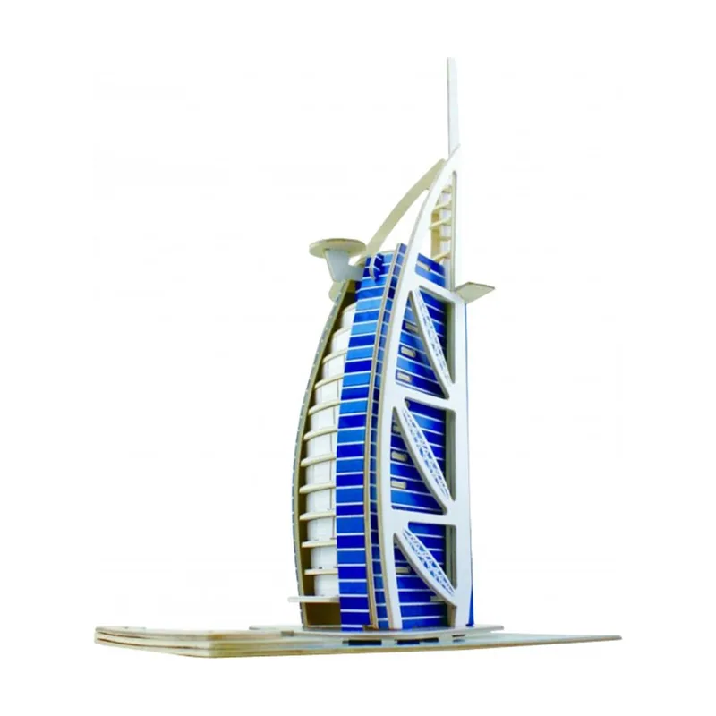 Robotime Puzzle Madera 3d Torre De Dubai Arabs Towers C9724