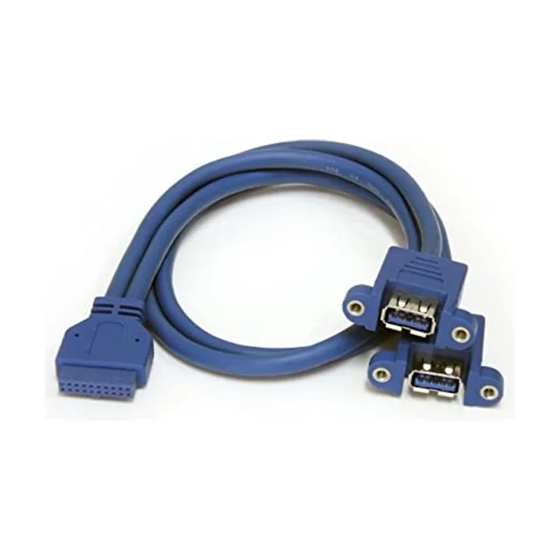 Startech StarTech.com Cable Extensor 50cm 2 Puertos USB 3.0 para Montaje en Panel conexión a Placa Base