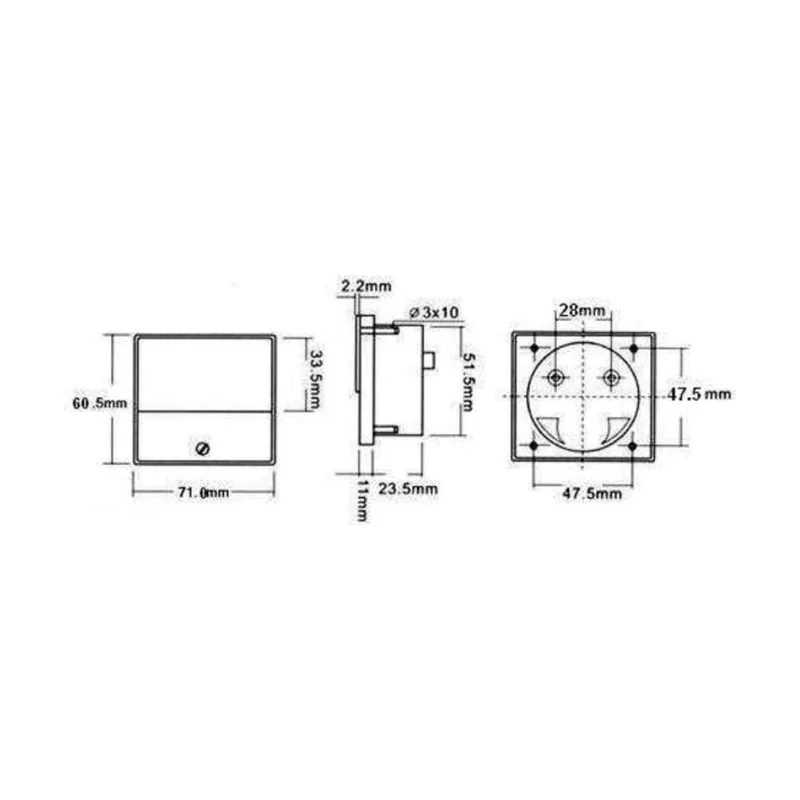 4 Medidor de panel analógico de tensión 15v dc