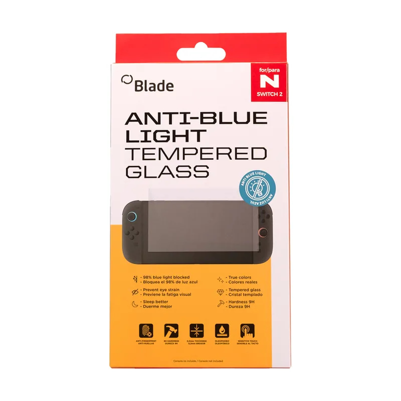 Blade Representaciones Cristal templado con filtro de Luz Azul Switch 2