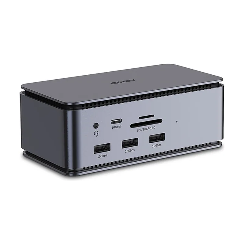 Lindy 43372 base para portátil y replicador de puertos Acoplamiento USB4