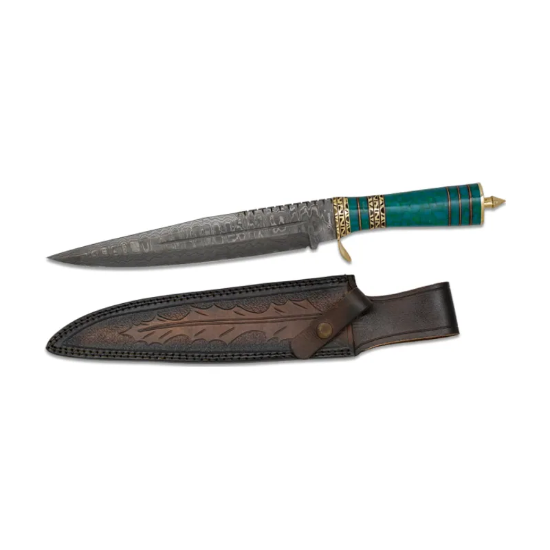 Tole 10 Imperial Cuchillo Damasco Funda Piel