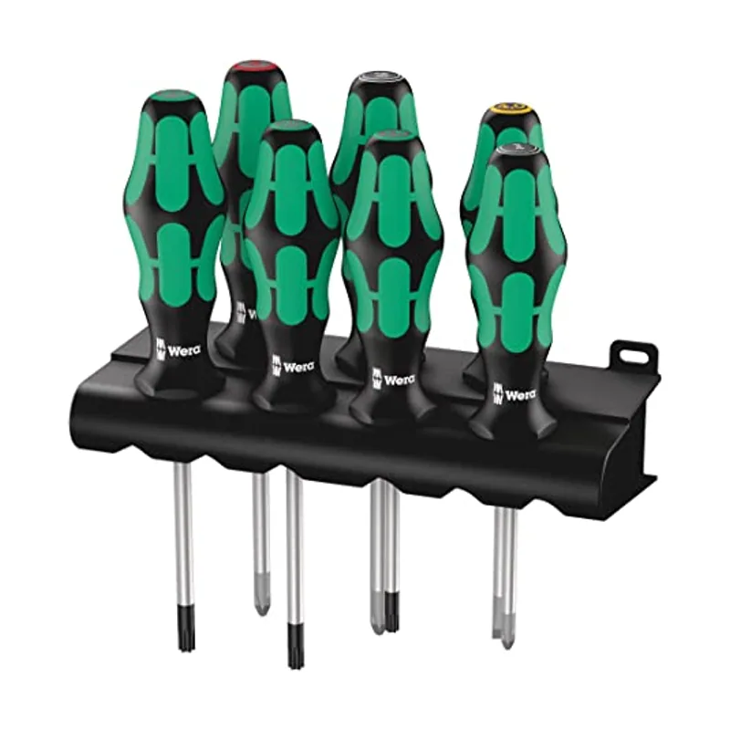 Wera 335/350/367/7 Rack Juego de destornilladores Kraftform Plus Lasertip + Bandeja