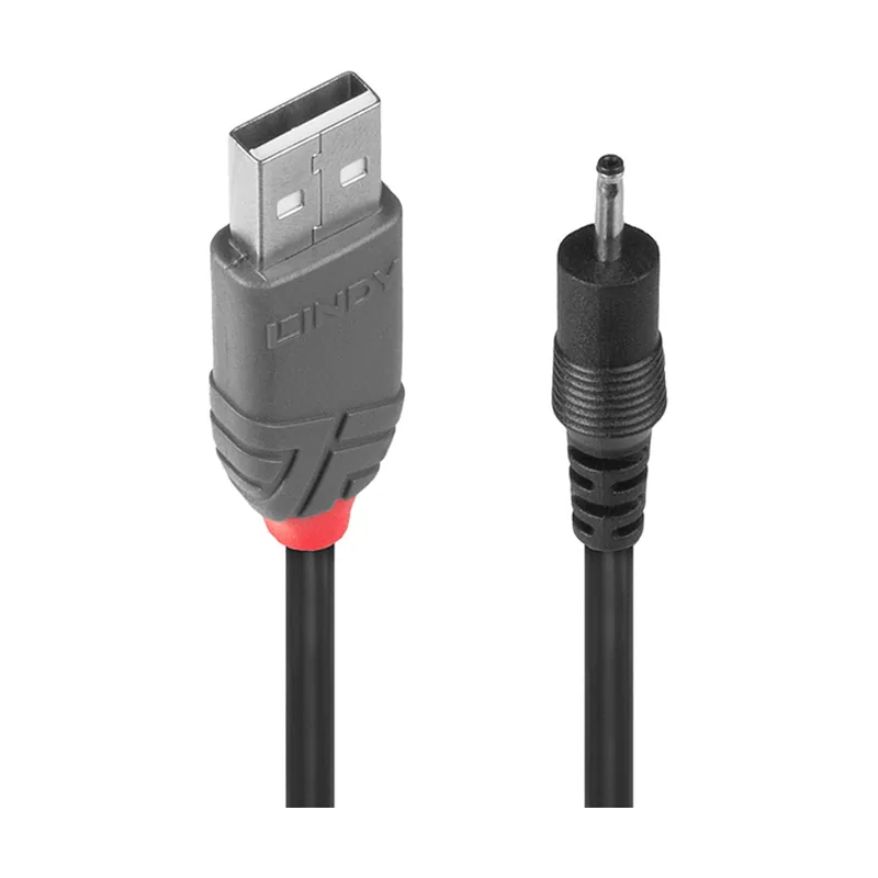 Lindy 70265 cable de transmisión Negro 1,5 m USB A EIAJ-01 2.5 mm
