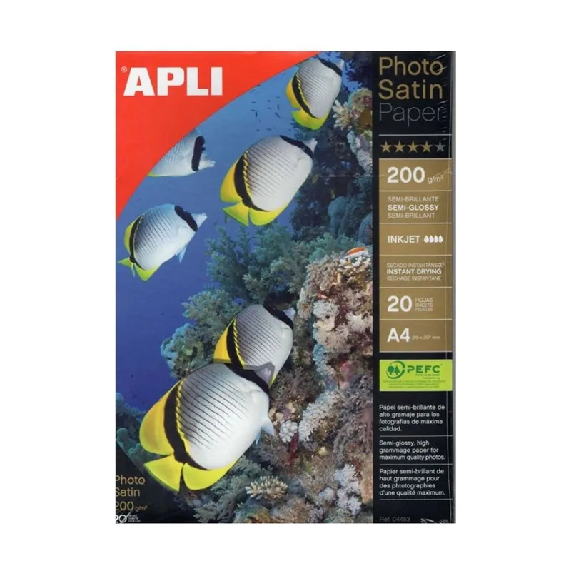 Apli 4453-Papel fotográfico Photosatin