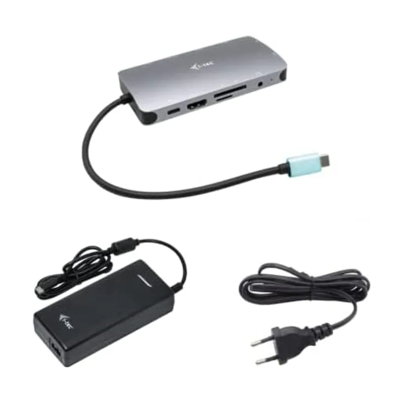 I-TEC USB-C Metal Nano Dock HDMI/VGA with LAN + Charger 112W