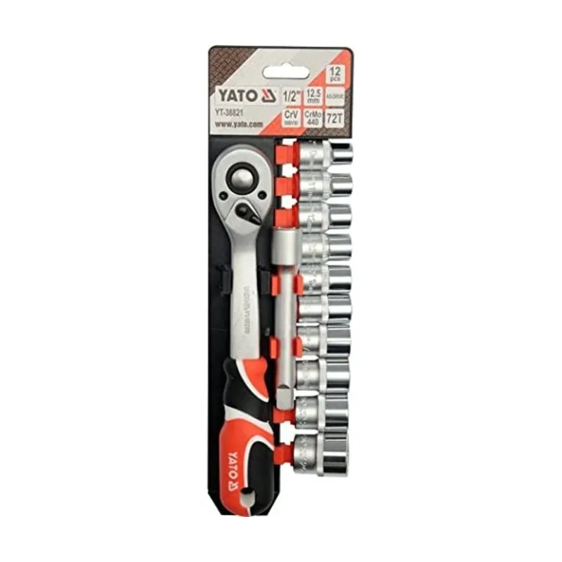 Yato YT-38821 Juego de llaves de tubo 12 pieza s