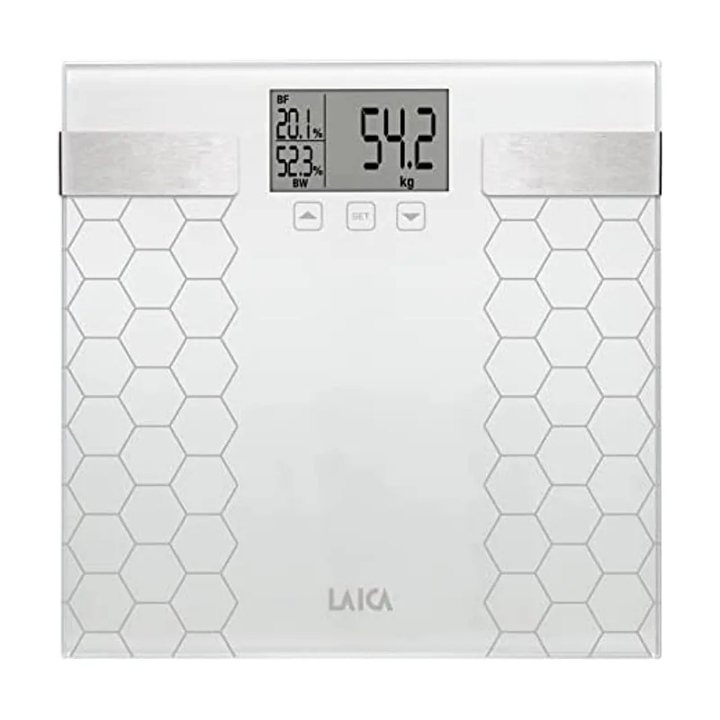 Laica Báscula de baño electrónica PS5014 analizadora de la composición corporal