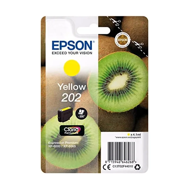 Epson Kiwi Singlepack Yellow 202 Claria Premium Ink