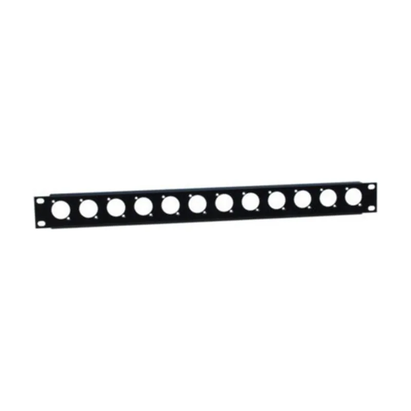 Ah19Parts Panel Ciego En U 19in 1u 12 Conectores Con Orificios Para Bridas 872215
