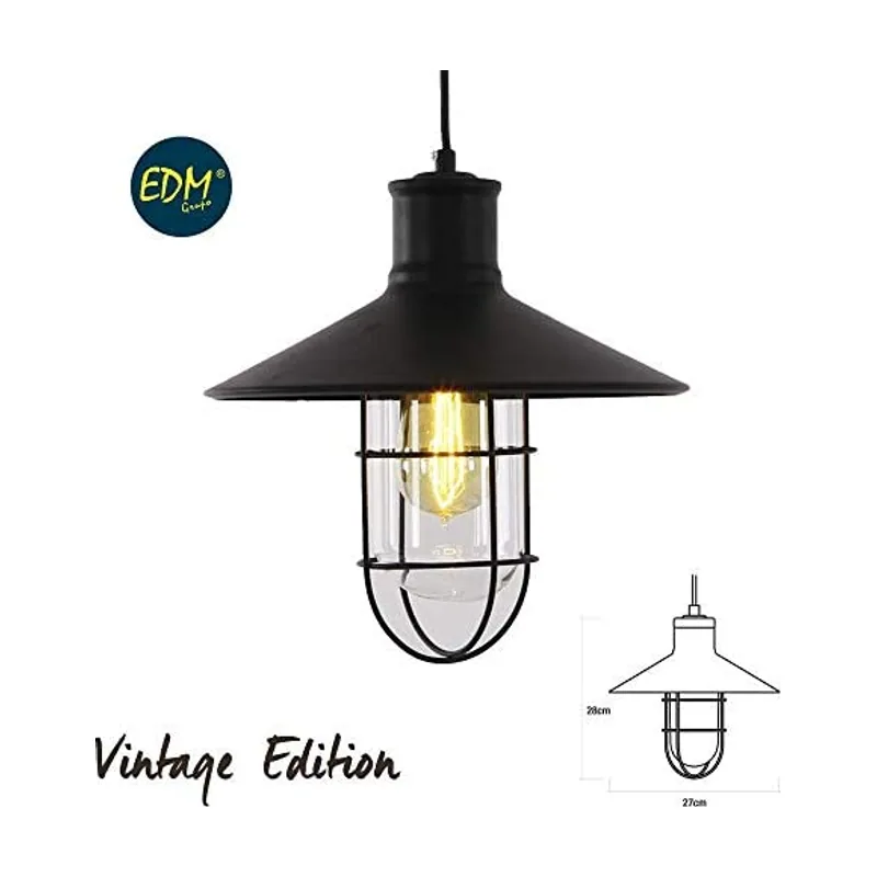 EDM Lampara de techo metalica vintage e27